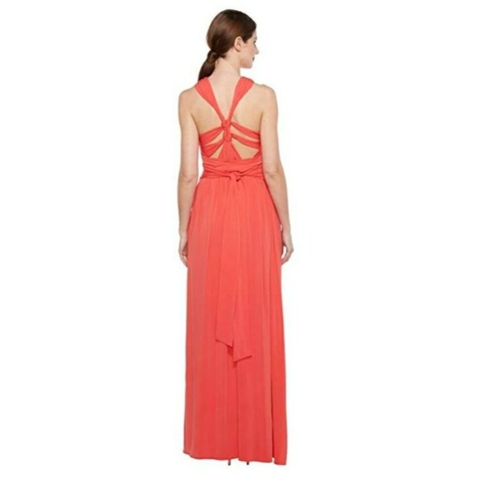 New Halston Heritage Dress Sleeveless Bright Colorful Knot Cross Back Summer